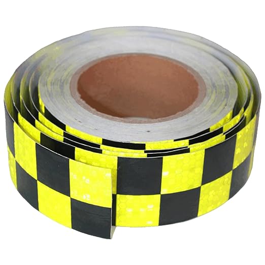 Reflective Tape 2 inch X 66 feet, Outdoor Waterproof Hazard Conspicuity Safety Warning Industrial Marking Tape