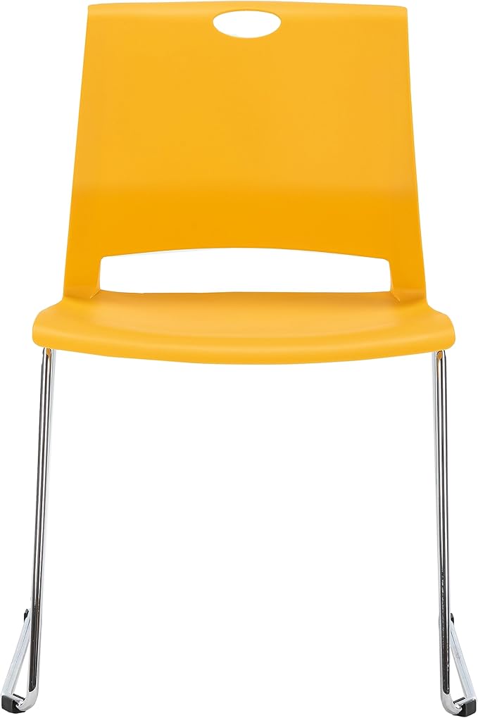 Sidanli Yellow Stacking Chairs-Set of 4