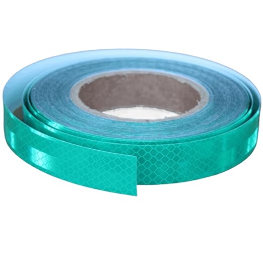 Non Fading Reflective Tape Green 1 inch Wide, Outdoor Waterproof High Visibility Safety Warning Reflector Sticker Strips (68 feet)