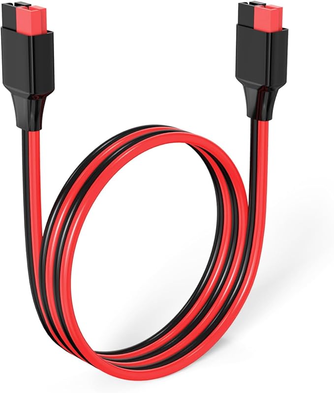 12AWG 2FT Anderson Extension Cable 2 6 10 20 35 50 75 100FT Solar Extension Cable Anderson Connector for Portable Power Station Solar Generator Solar Panel (2FT)