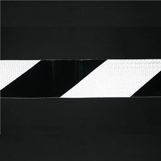 Black and White Reflective Tape 3 Inch x 168 Feet, Outdoor Waterproof Conspicuity Strong Adhesive Reflector for Vehicles