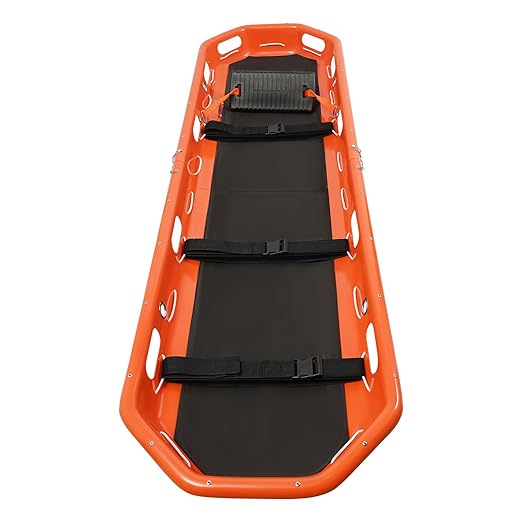 Rescue Basket Stretcher with Lifting Sling, Emergency Stretcher for Air/Sea/Mountain Rescue, 595lbs Load, Detachable, ABS & Stainless Steel
