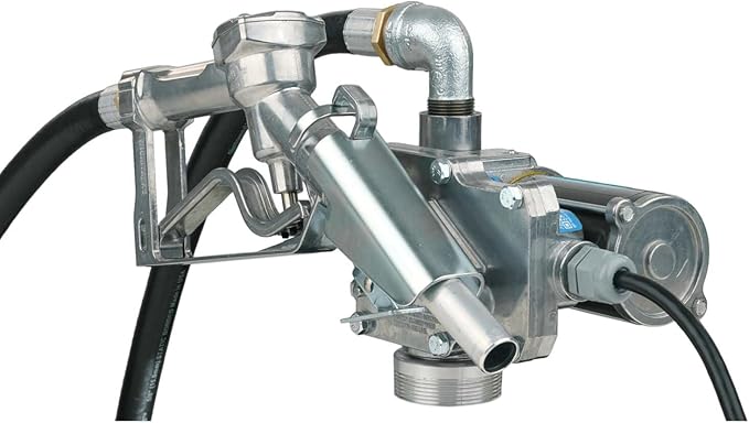 GPI - EZ-8 Fuel Transfer Pump, Manual Shut-Off Nozzle with Direct Mount, 8 GPM, 12 Volt (137100-01)