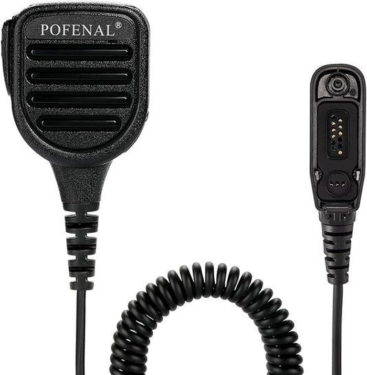 APX 6000 APX 4000 Water-Proof Radio Microphone Remote Shoulder MIC with 3.5mm Audio Jack Compatible with Motorola XPR 6550 XPR 7550 (XPR 7550e Mic, Black)