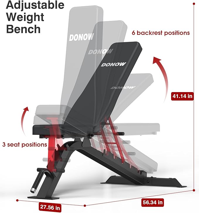 DONOW Smith Machine with Weight Stacks, Multi Function Home Gym System Training Power Cage Squat Rack Dual Cable Crossover Machine All in One