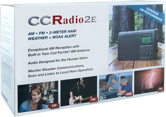 C. Crane CCRadio-2E Enhanced Portable AM FM Weather and 2-Meter Ham Band (Black) CC2BE