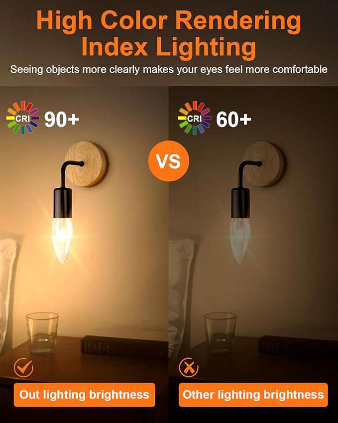 E12 Candle Light Bulbs 25W Warm White 2500K, 250Lumen - B10 Clear Candelabra Base Bulbs Dimmable Chandelier Light Bulbs for Ceiling Fan, Pendants or Outdoor (12 Pack)