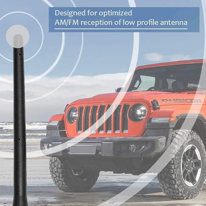 VOFONO Antenna fits 2007-2025 Jeep Wrangler Gladiator JL JK JT Unlimited Sport Willys Rubicon Sahara 4xe Antenna for AM FM Radio, Jeep Wrangler Gladiator Accessories