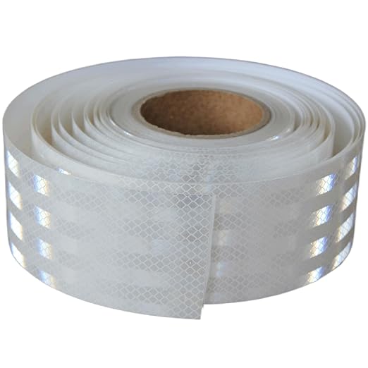 White Reflective Tape 3 inch Wide for Cars, Outdoor Waterproof High Visibility Safety Warning Reflector Sticker Strips (168 feet)