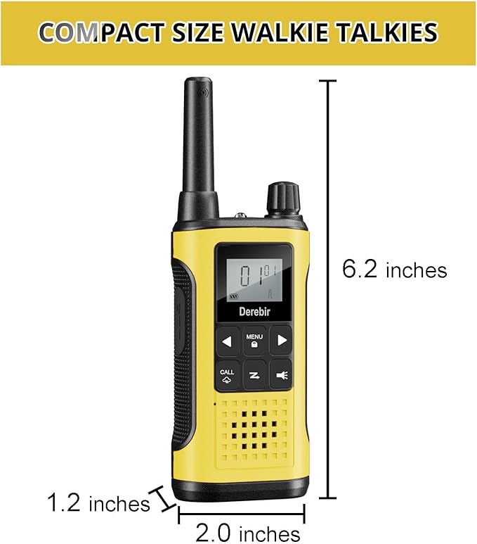Walkie Talkies Long Range for Adults-2 Pack Rechargeable Walkie Talkies 22 FRS Channels 2-Way Radios with NOAA Weather Alert,VOX,Flashlight and 1500mAh Li-ion Battery for Family Camping Hiking