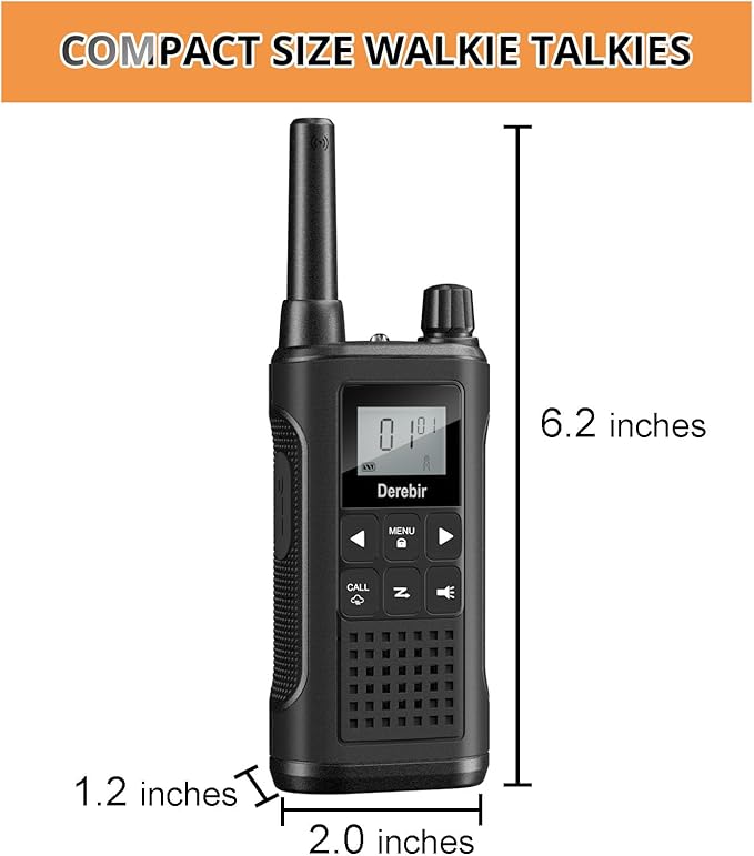 Walkie Talkies Long Range for Adults-2 Pack Rechargeable Walkie Talkies 22 FRS Channels 2-Way Radios with NOAA Weather Alert,VOX,Flashlight and 1500mAh Li-ion Battery for Family Camping Hiking