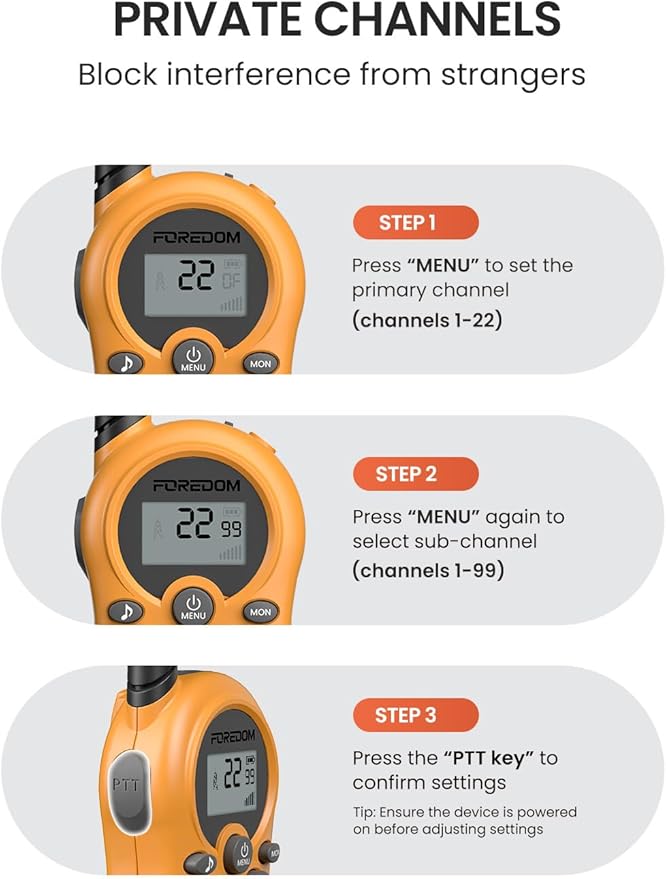FOREDOM Rechargeable Walkie Talkies for Kids Walkie Talkies Long Range for Boy & Girl Age 3 to 12 Year Old Birthday Toys - 2 Pack