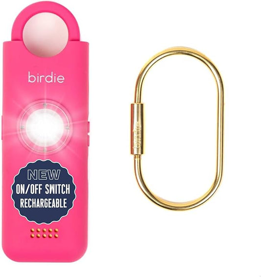 She’s Birdie 3.0 New Version – The Original Personal Safety Alarm for Women by Women–Loud Siren, Flash Light and Rechargeable Battery in a Variety of Colors (Hot Pink)
