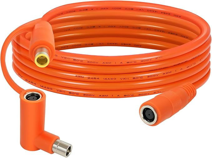 8mm DC Extension Cable 10FT – DC7909 Male to Female Solar Cable with DC8020 Adapter, 14AWG Tinned Copper Wire, Waterproof – Works with Most Portable Power Stations and Solar Generators