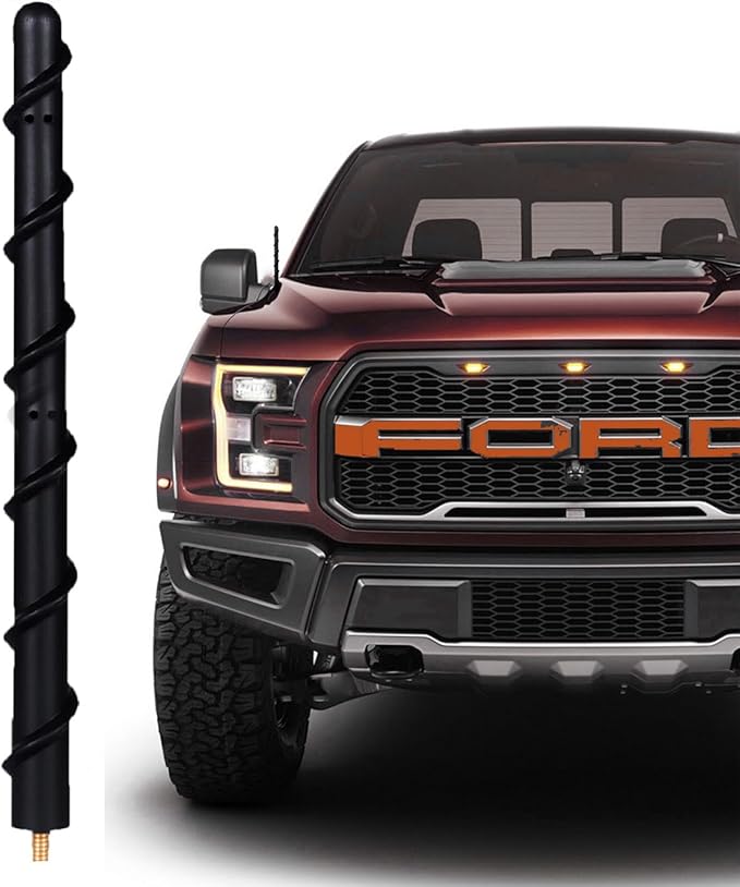 7 Inches Short Antenna for Truck Rubber Replacement Antenna for Ford F150 2009-2025 & Bronco 2021-2025, Ford F150 Accessories, Internal Copper Coil for Enhanced AM/FM Reception