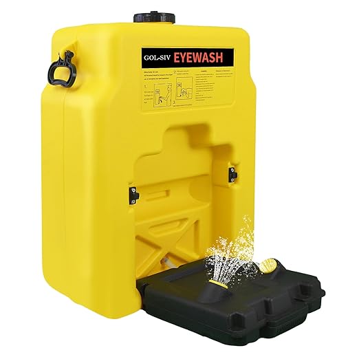 14 Gallon OSHA Approved Eyewash Stations - Portable Emergency Eye Wash Stations Wall Mounted,First Aid Eyewash Station Unit,Lasting for 15 Minute(53L)