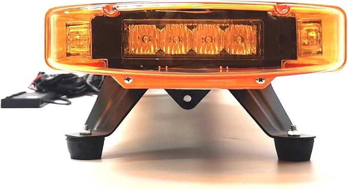 CFLMYYXGS 55" 104 LED Amber Warning Light Bar with Digital Controller 26 Flash Patterns 1W High-Intensity Beacons for Trucks Work Vehicles Weatherproof Emergency Strobe Lights (55 inches 104 LED)