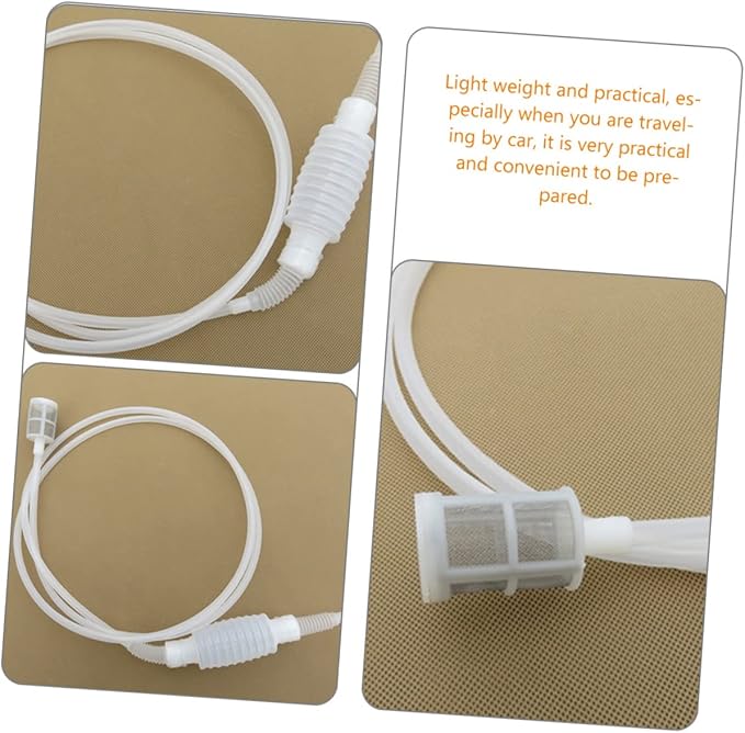 2pcs Oil Transfer Siphon Pump Filter Manual Hand Pump for Water Fuel Oil and Liquid Transfer High Flow Design for Emergency and Travel Use