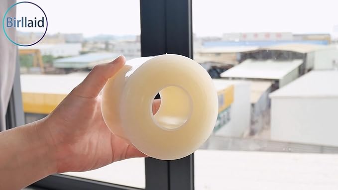 Birllaid Transparent Window Weather Sealing Tape, 3 Inch x 55 Yards (165 FT), Window AC Insulation Air Conditioner Sealing Tape, No Residue, Clear