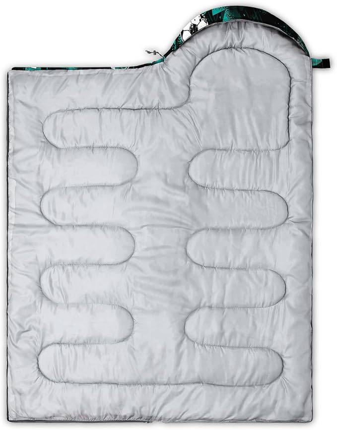 QOOMO Camping Sleeping Bags,3 Season Warm & Cool Weather,Lightweight,Waterproof Sleeping Bags for Adults & Kids,Traveling,and Outdoors,Camping Gear Equipment