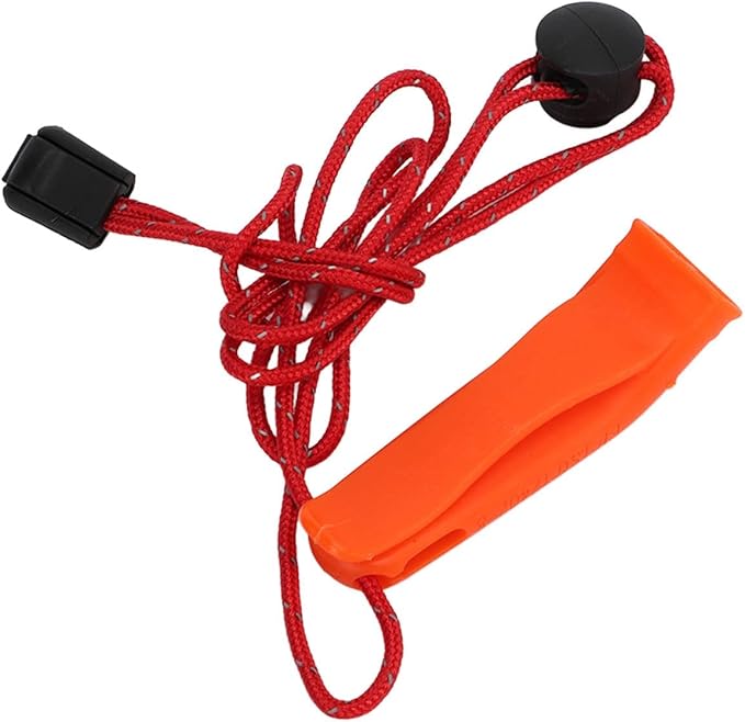 Pwshymi Emergency Whistle Sturdy, Super Loud Safety Whistle for Outdoor Hiking, Camping, Plastic Orange
