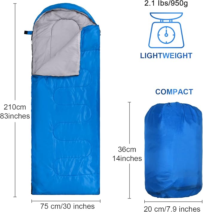 Macarrie 48 Pcs Winter Sleeping Bags Bulk for Adults Homeless 4 Season Warm Cold Weather Sleeping Bags with Compression Sack Lightweight Portable Waterproof for Donation Hiking Outdoor