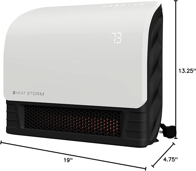 Heat Storm 1500-Watt Sedona WiFi Infrared Wall Mountable Heater,White