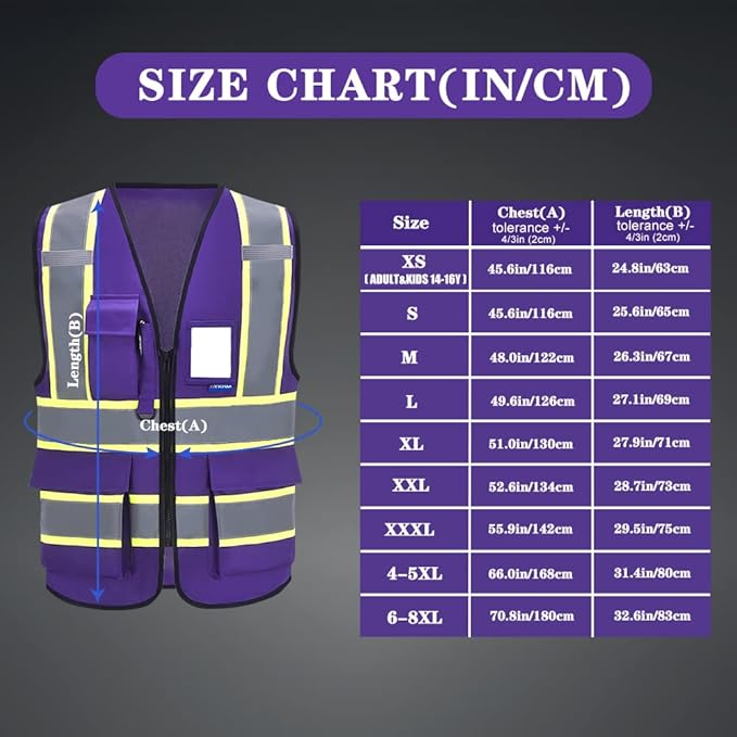 AYKRM Custom Logo Personalised Printed High Visibility Reflective 2 two tone work construction Safety Vest