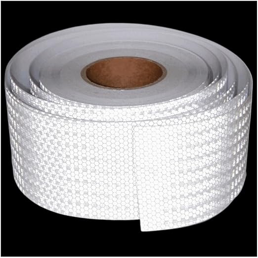 White Reflective Tape 4 inch Wide for Cars, Outdoor Waterproof High Visibility Safety Warning Reflector Sticker Strips (168 feet)
