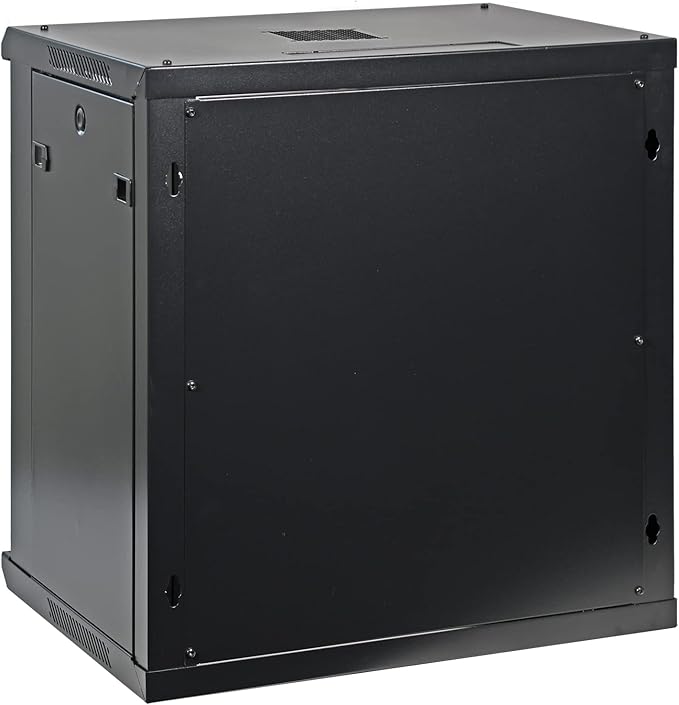 12U Professional Wall Mount Network Server Cabinet Enclosure 19-Inch Server Network Rack Low-Profile Black