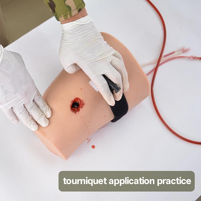 Lower Extremity Wound Packing Trainer Kit, Stop The Bleed Kit for Hemostasis Training & Tourniquet, Hemorrhage Control Thigh Bleeding Control Trainer for Medical Education