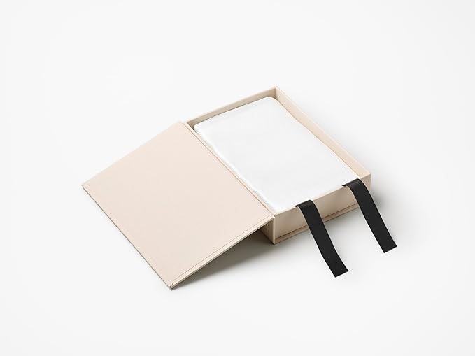 PrintWorks Beige Fire Blanket for Home – Minimaslitc Emergency Safety Cover in Stylish Discreet Book-Style Storage Box