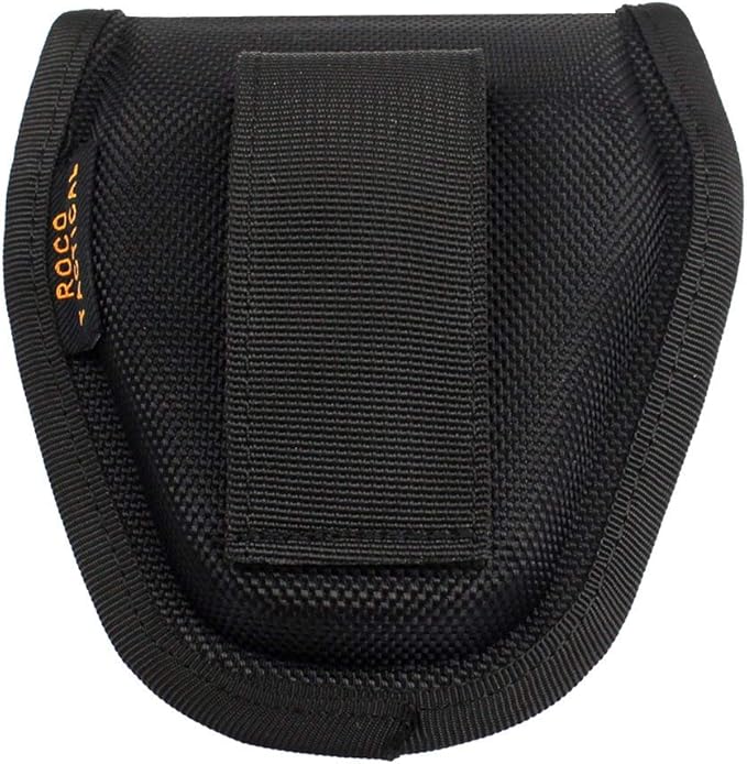 ROCOTACTICAL Molded Double Handcuff Case, Hidden Snap Nylon Cuff Case Pouch