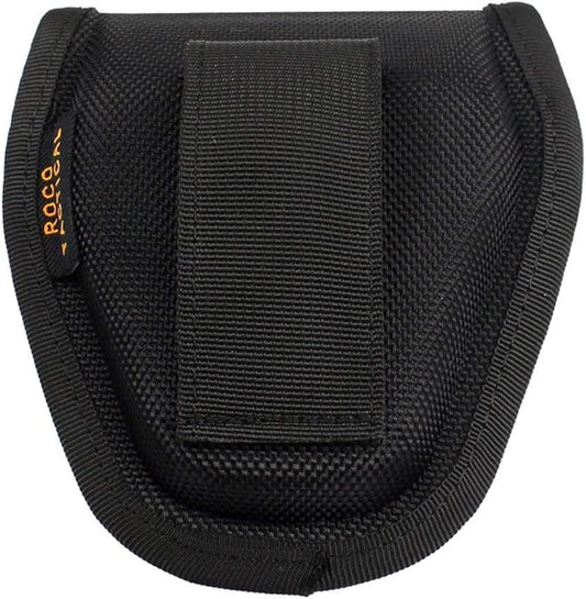 ROCOTACTICAL Molded Double Handcuff Case, Hidden Snap Nylon Cuff Case Pouch