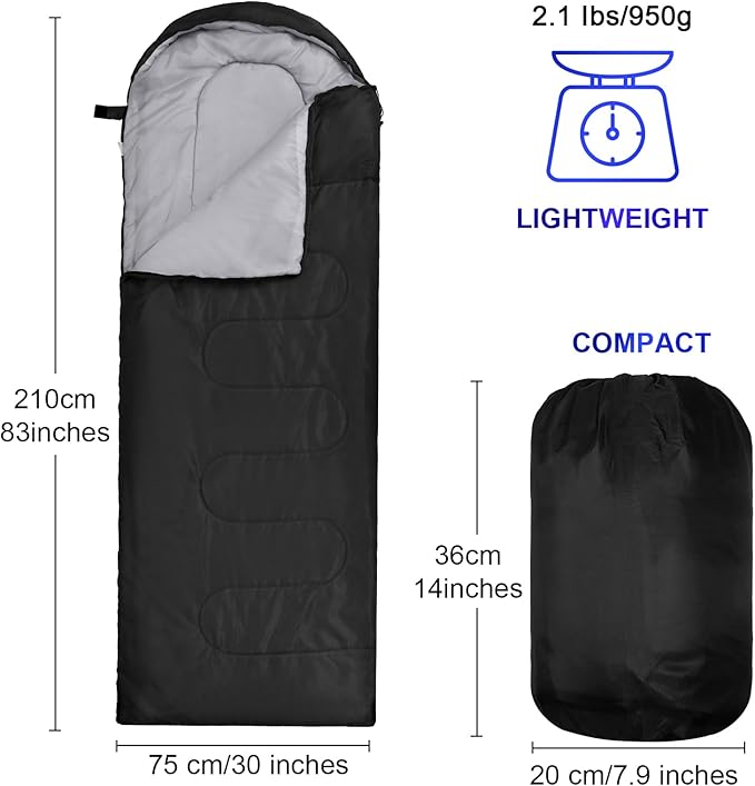 Macarrie 10 Pcs Bulk Sleeping Bags for Homeless Donation Shelter Adults 0 Degree Waterproof Sleeping Bags with Compression Sack for Cold Weather Emergency Hiking Camping Warm
