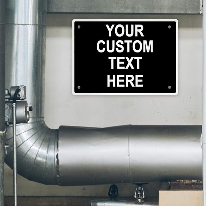Aluminum Weatherproof Metal Sign Multiple Sizes Custom Personalized Text Here Black White Traffic Regulation Horizontal Street Signs 10x7Inches