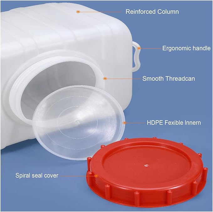 Food-Grade Plastic Buckets 25L/35L/50L/80L/110L/200L Water Container with Tap，Bucket Perfect for Camping，Hiking，Climbing or Other Travel Outdoor Activities Water Tank(Size:200L)