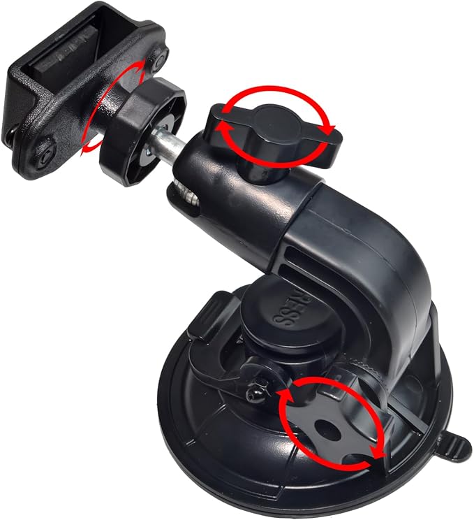 TWAYRDIO Windshield/Dashboard Mount Base, Adjustable Angle Suction Cup Holder Mounting Bracket for BaoFeng Retevis Motorola Talkabout Yaesu Handhelds HT Walkie Talkie Two Way Radio
