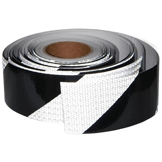 Black and White Reflective Tape 3 Inch x 168 Feet, Outdoor Waterproof Conspicuity Strong Adhesive Reflector for Vehicles