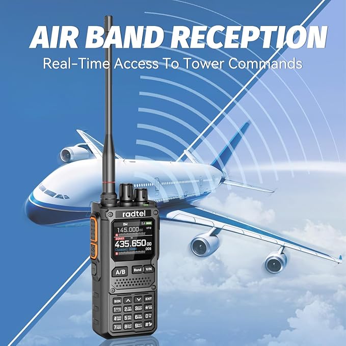 Radtel RT-920 Walkie Talkie 8W Long Range Programmable Bluetooth Two-Way Handheld Radio, SW MW LW CB 27MHz -126dBm Receive SSB AM FM Noise-Reduction NOAA