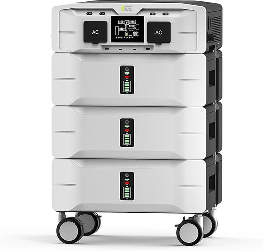 IEE 7680Wh Portable Power Station SP5000, 120/240V, 5000W(Peak 9000W) AC Output Solar Generator, Expandable Capacity, LFP Battery Generator for Home Use, Camping, Emergencies, Power Outages, RVs