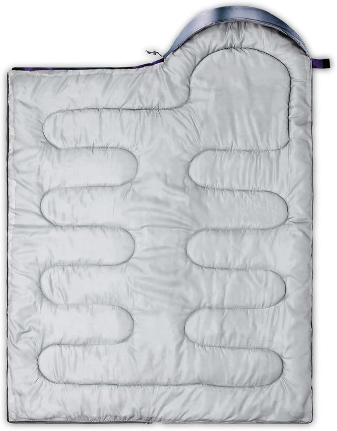 QOOMO Camping Sleeping Bags,3 Season Warm & Cool Weather,Lightweight,Waterproof Sleeping Bags for Adults & Kids,Traveling,and Outdoors,Camping Gear Equipment