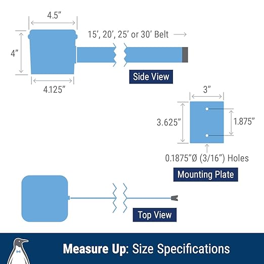 WM412 Retractable Belt Wall Mounted Smooth Black Crowd Control Barrier and Receiving End, 15' This Lane Closed Belt