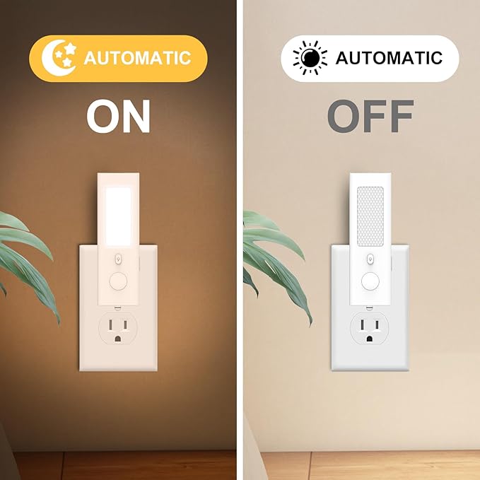 Smart Motion Sensor Night Light – 5-in-1 Rechargeable Automatic Nightlights, Plug-in & Portable Emergency Light Flashlight, Power Outage & Hurricane Preparedness for Home, Kids, Hallway, Nursery