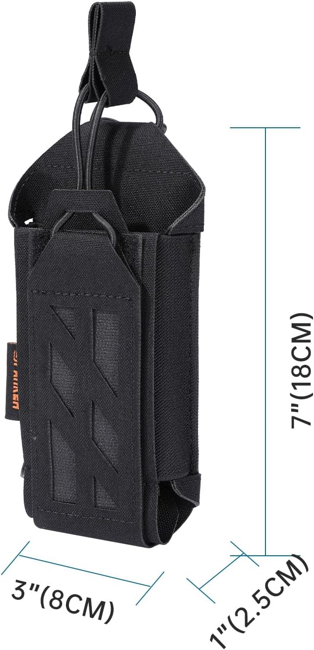 EXCELLENT ELITE SPANKER Tactical Universal Radio Holster Holder Molle Radio Pouch Adjustable for Duty Belt,Vest for Two Ways Walkie Talkie