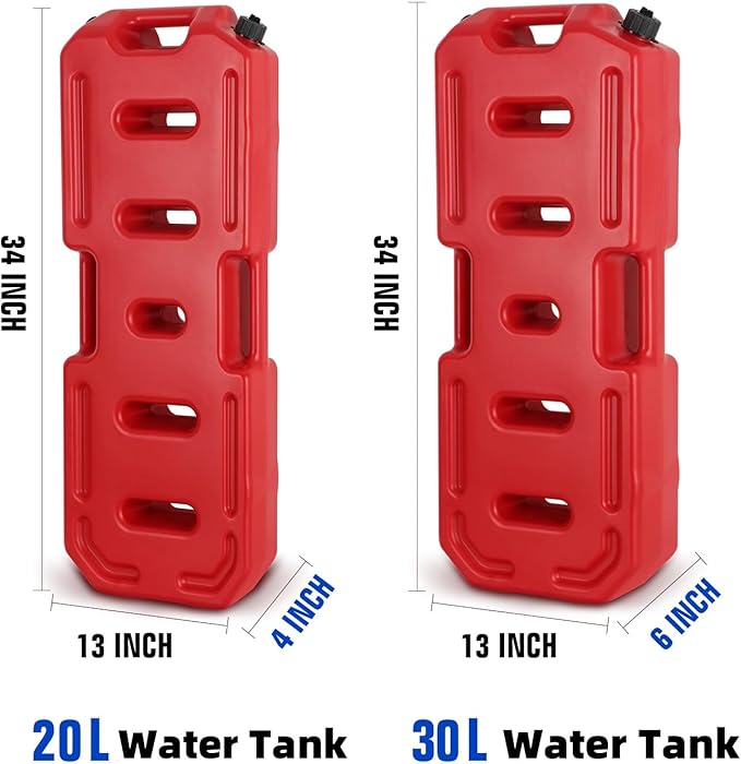 8 Gallon 30L Storage Container with Lockable Bracket, Cannot Hold Drinking Water,Red,30L