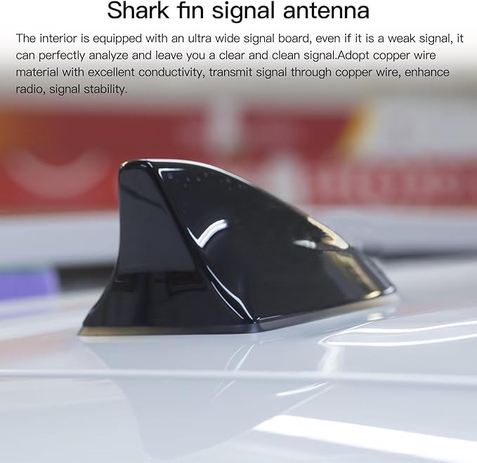 for Preferred Sedan 4-Door Ultimate Hatchback4-Door Ultimate Sedan 4-Door Radio Aerial Signal Antenna FM/AM H Fit for Hyundai Kia Roof Shark Fin Vortex Black