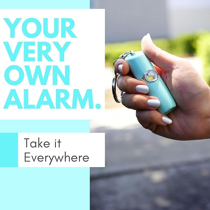 SecurityMan Door Barricade Brackets (Black) & Personal Alarm Keychain (Teal) – Heavy Duty 2x4 Door Security Brackets + 130dB Self-Defense Siren with SOS Light – Home & Personal Safety Kit