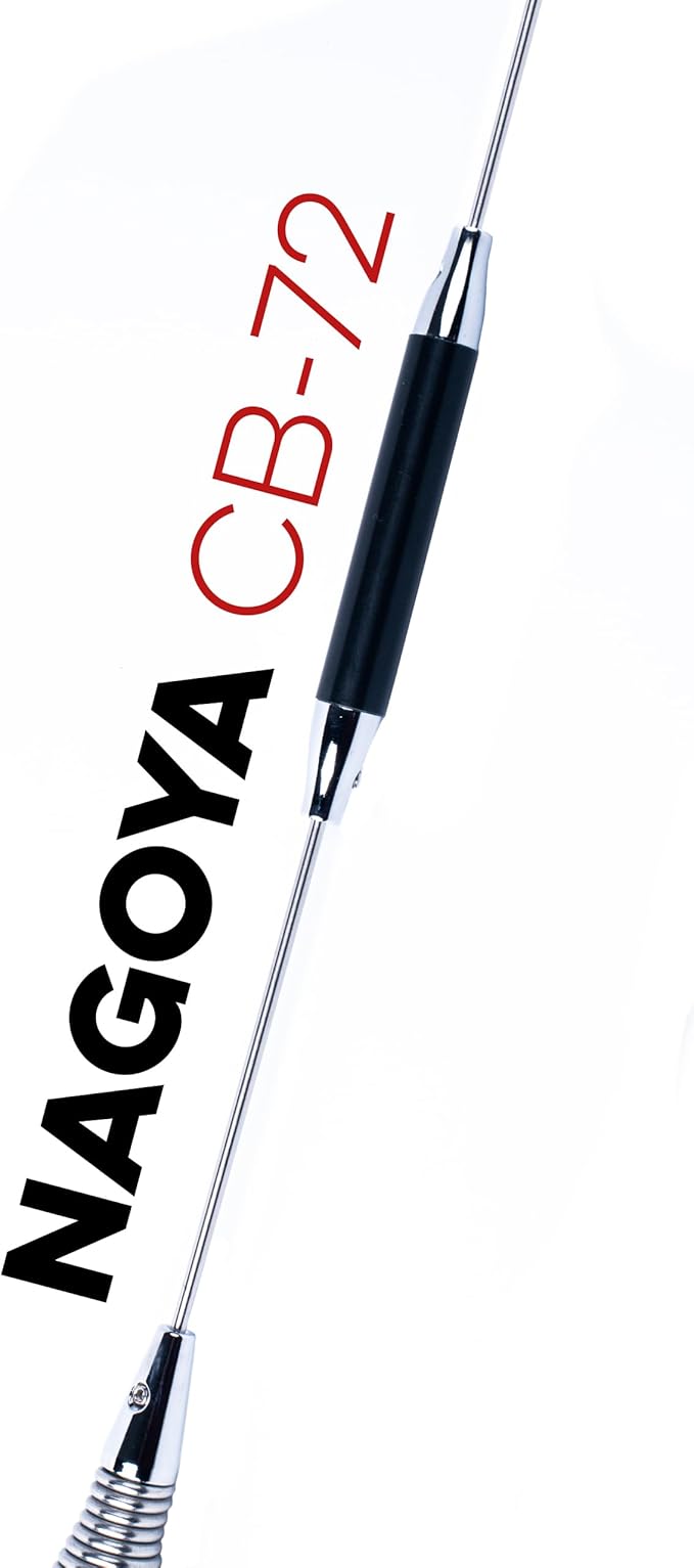 Nagoya CB-72 High-Performance 28" CB Antenna Kit - Universal 26-28 MHz Coverage with Heavy-Duty Magnetic Mount, Includes 18' RG-58A/U Cable & PL-259 Connector for Effortless Installation