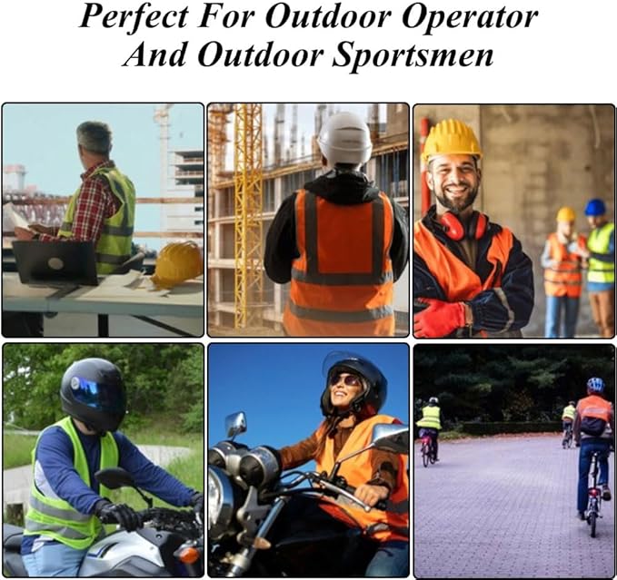 Orange Reflective Safety Vest for women and men, Breathable hi vis vest with 360° reflective strips & 4 Pockets for traffic, surveyor, construction, Universal XL Size